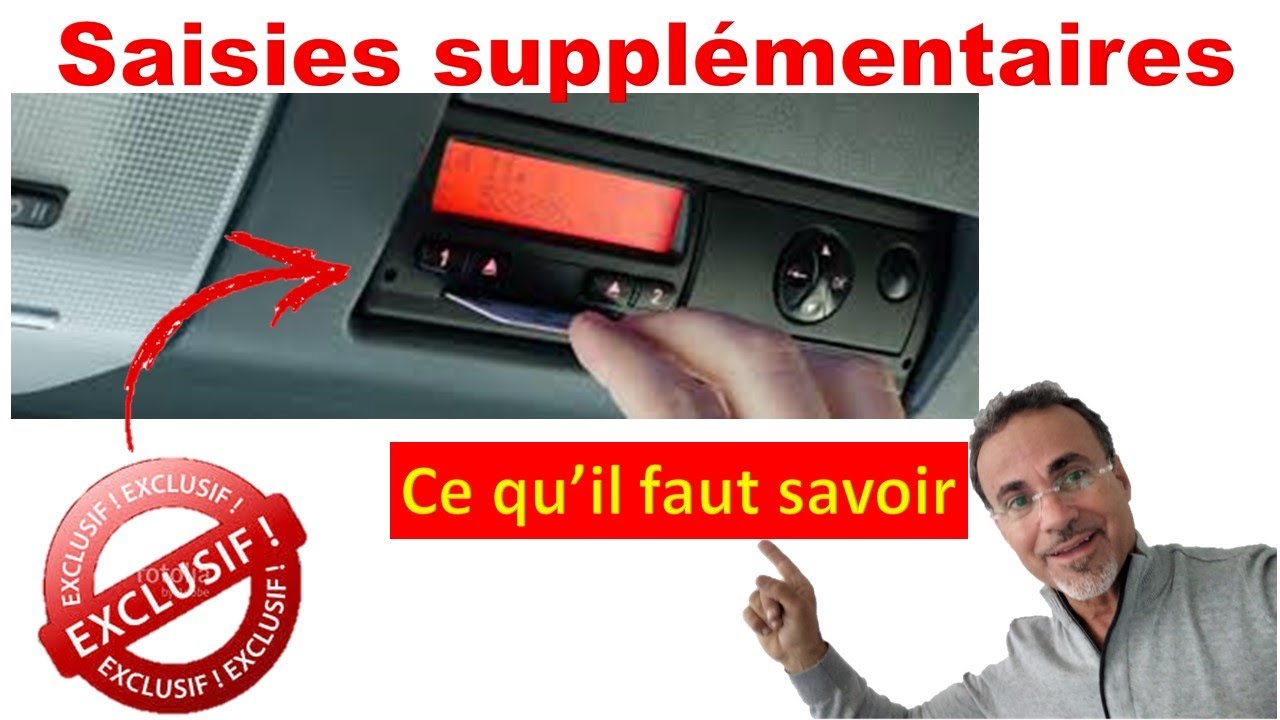 saisies supplémentaires chronotachygraphe