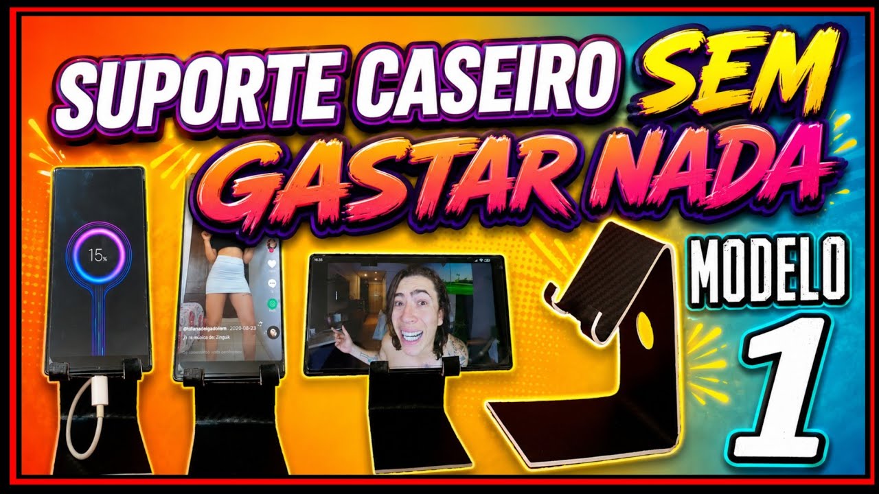 Como fazer suporte de celular Caseiro sem gastar nada cano pvc base carregadora diy mobile stand