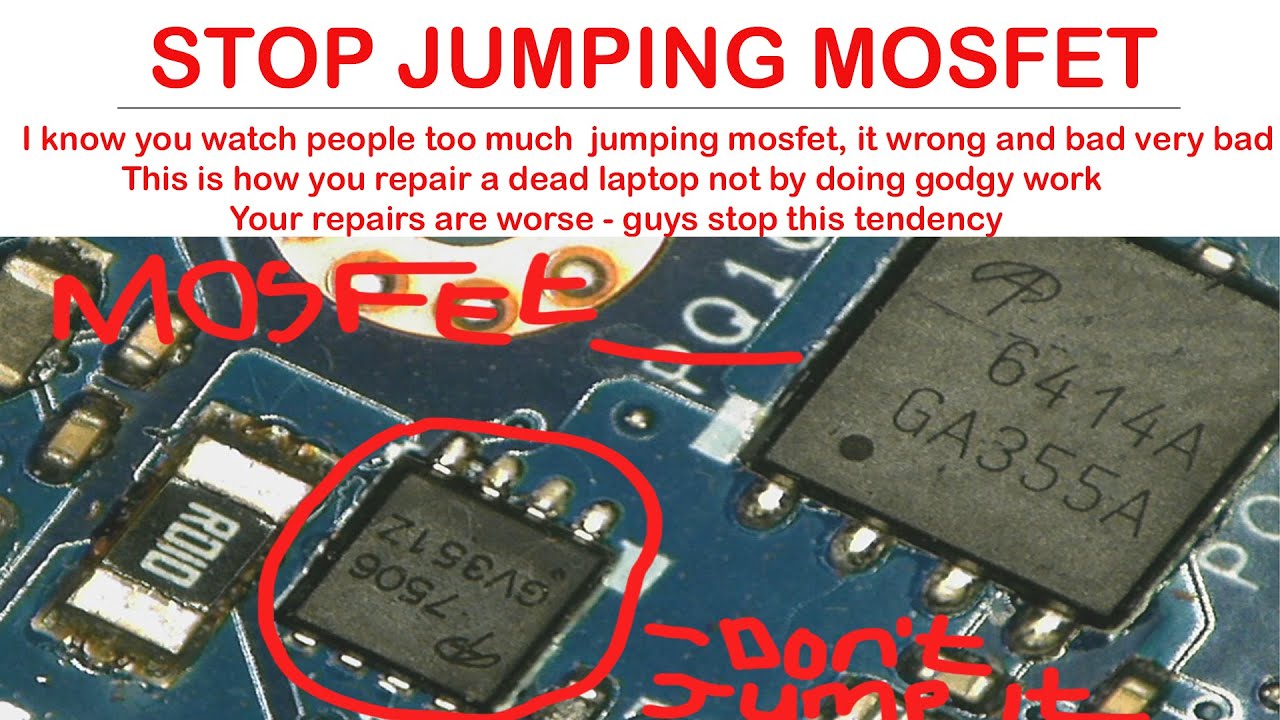 STOP JUMPING MOSFET - Asus no power