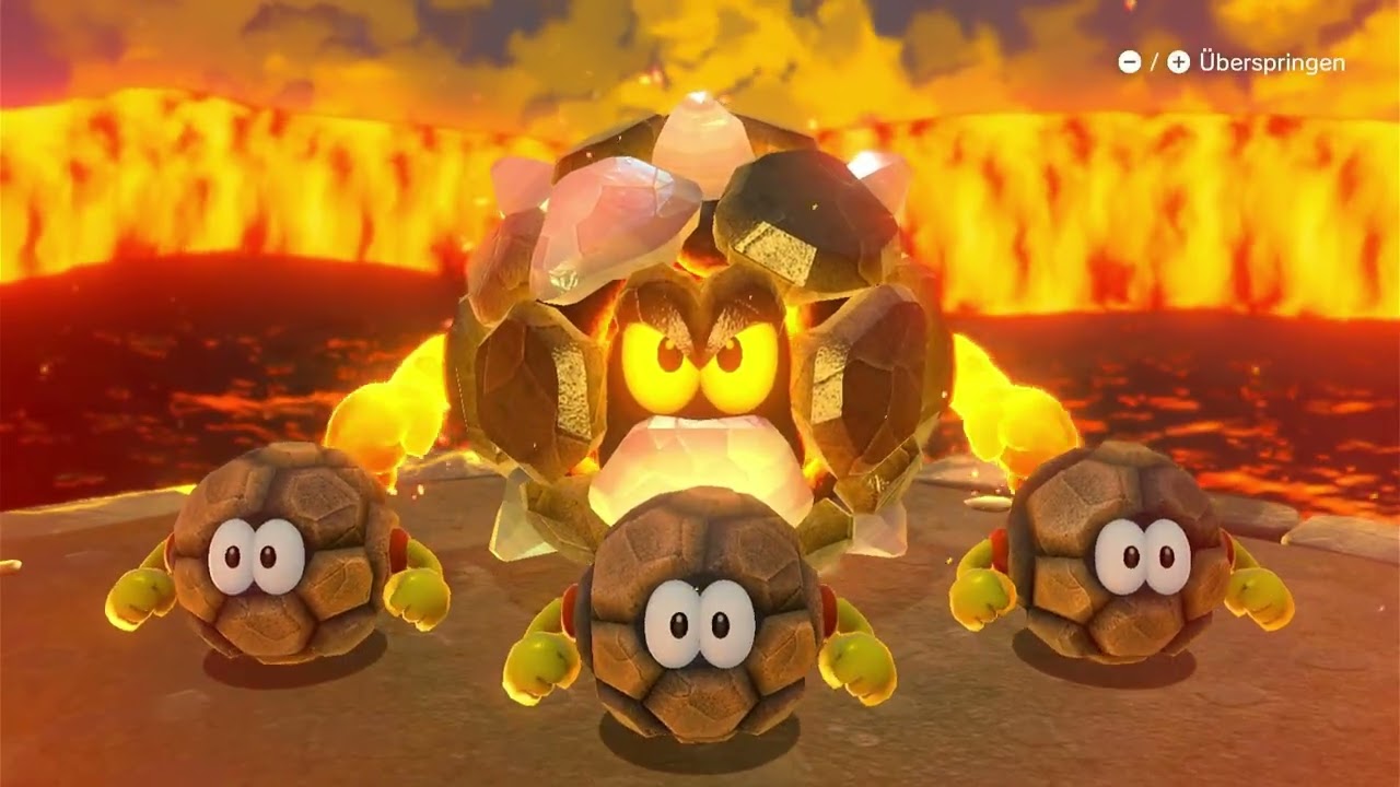 Super Mario 3D World Welt 4 SchlossBoss Karumpels Lavaversteck