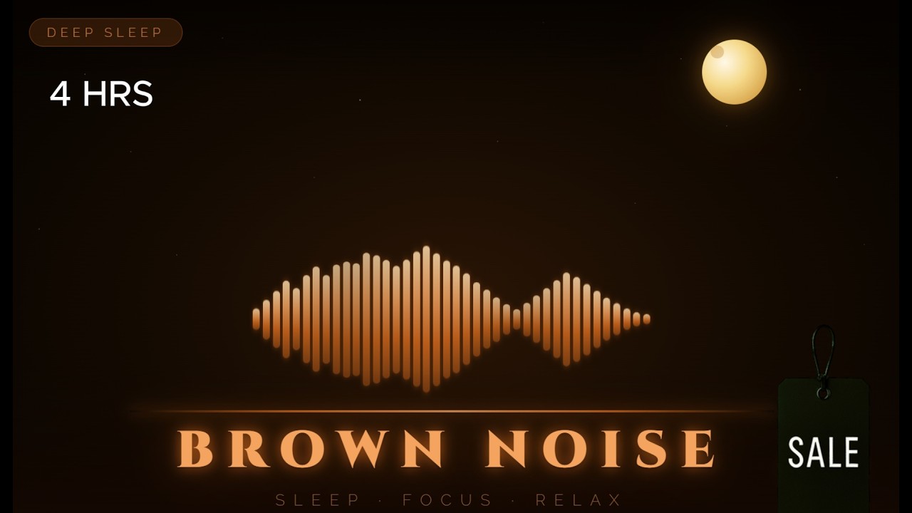 Brown Noise for Sleep 4 hours | Black Screen, No Music, No Ads