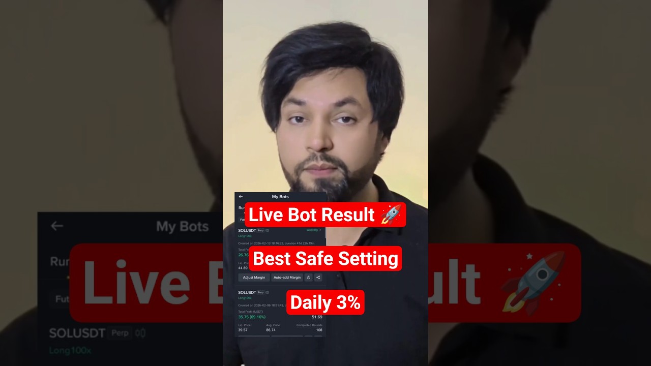Live Bot Result 🚀 Best Safe setting for Binance Futures DCA Bot