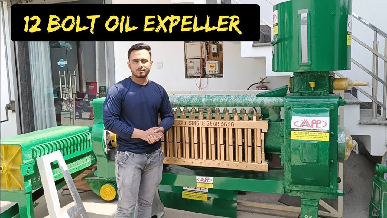 12 bolt Oil Expeller Machine 250kg/hr Output 6396555413 #oilexpellermachine #oilexpeller #mustardoil
