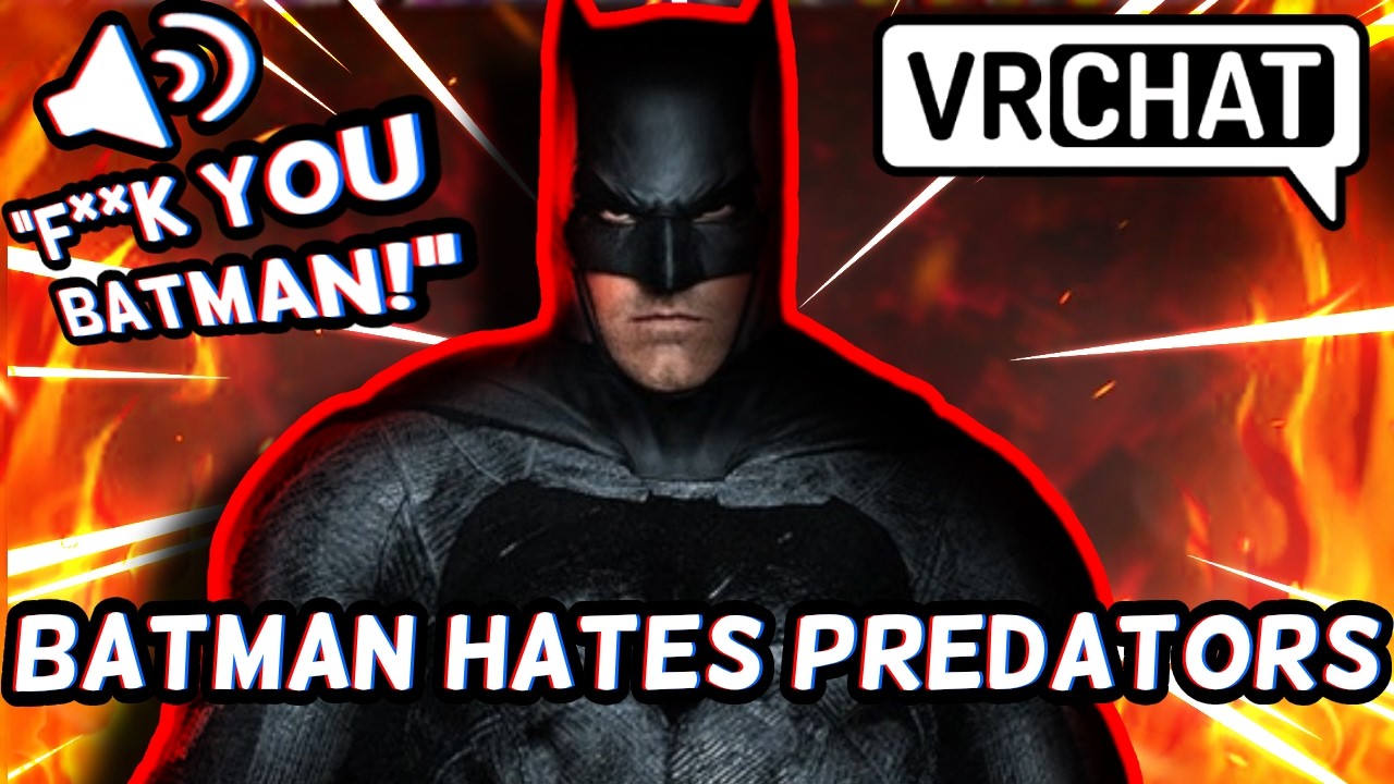 Издевательство над пользователем VRChat Predator/PDF в образе Бэтмена