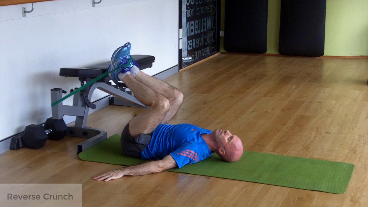 Reverse Crunch with a Resistance Band