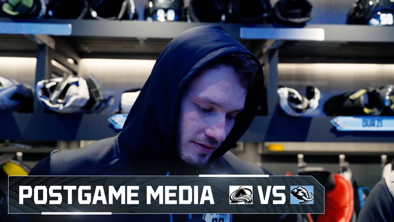 Mikhail Sergachev, Dylan Guenther and Andr&eacute; Tourigny | 10.19 Postgame Media