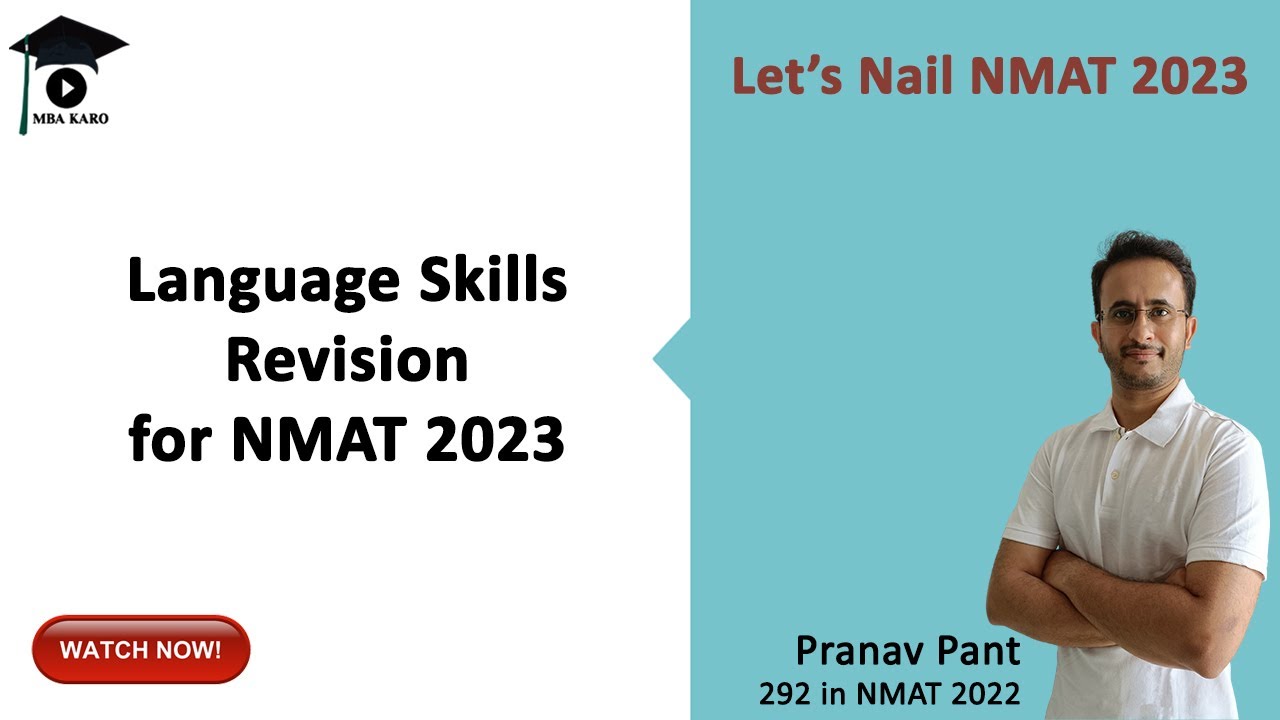 Language Skills Revision for NMAT 2023 | Most Important NMAT Topics in LS | Let's Nail NMAT 2023