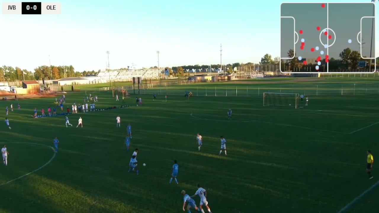 High School Soccer Games, Short Clips of Switching the Field and Attacking By Player #45