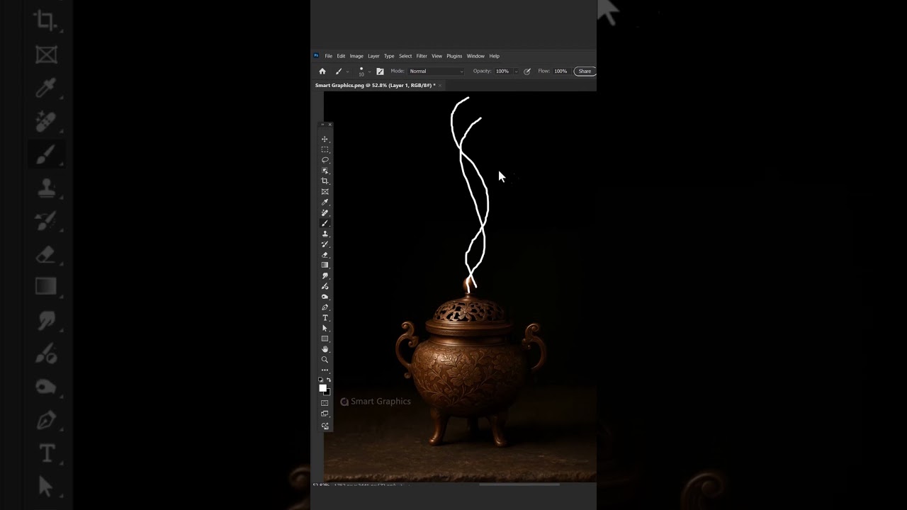 How to create smoke effect using Photoshop