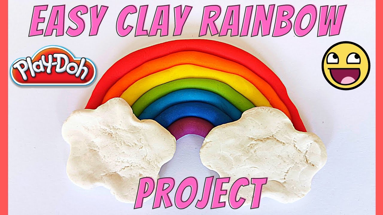 EASY CLAY PROJECT. HOW TO MAKE A RAINBOW. PLAY DOH