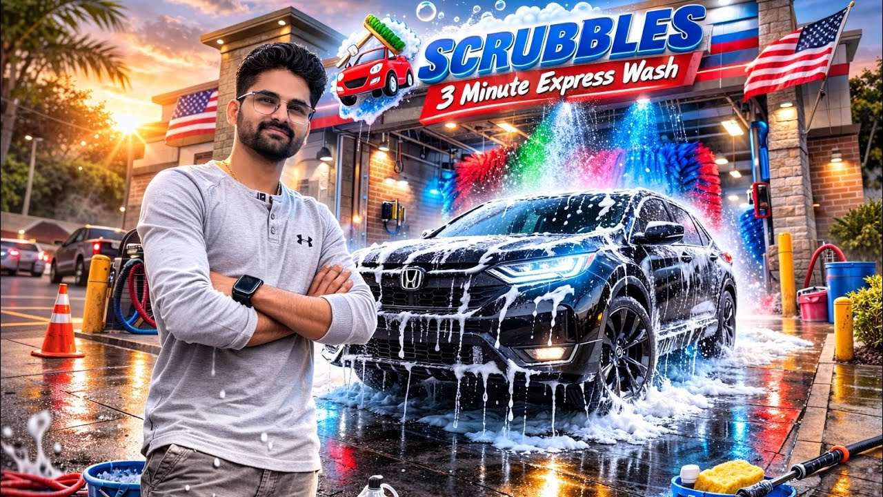 “Automatic Car Wash in USA 🇺🇸|3-Minute Express Wash Experience” #carwash #automaticcarwash #carcare 