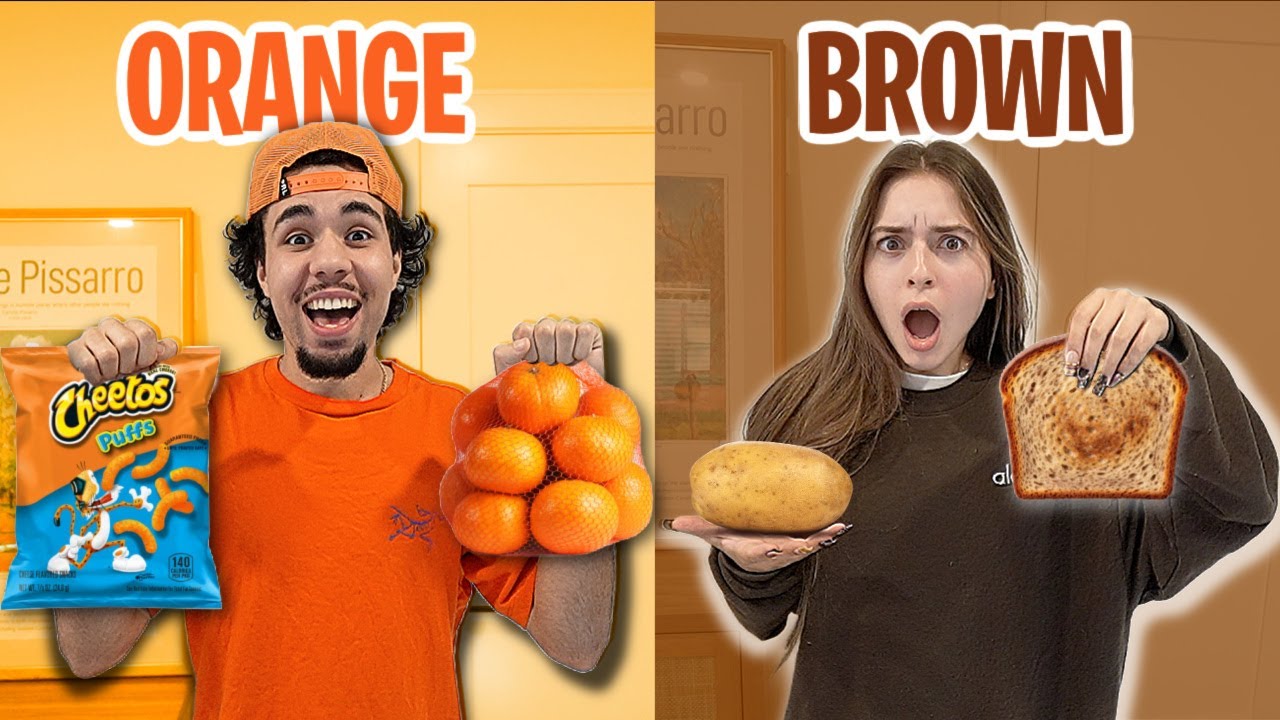 Употребление в пищу только одного цвета в течение 24 часов!! (ОРАНЖЕВЫЙ против КОРИЧНЕВОГО)