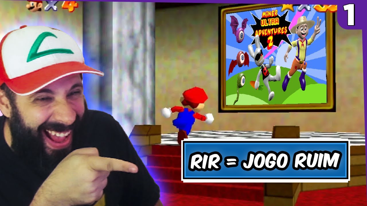 Super Mario 64, mas se eu RIR eu jogo um jogo RUIM! - Desafio Mario 64