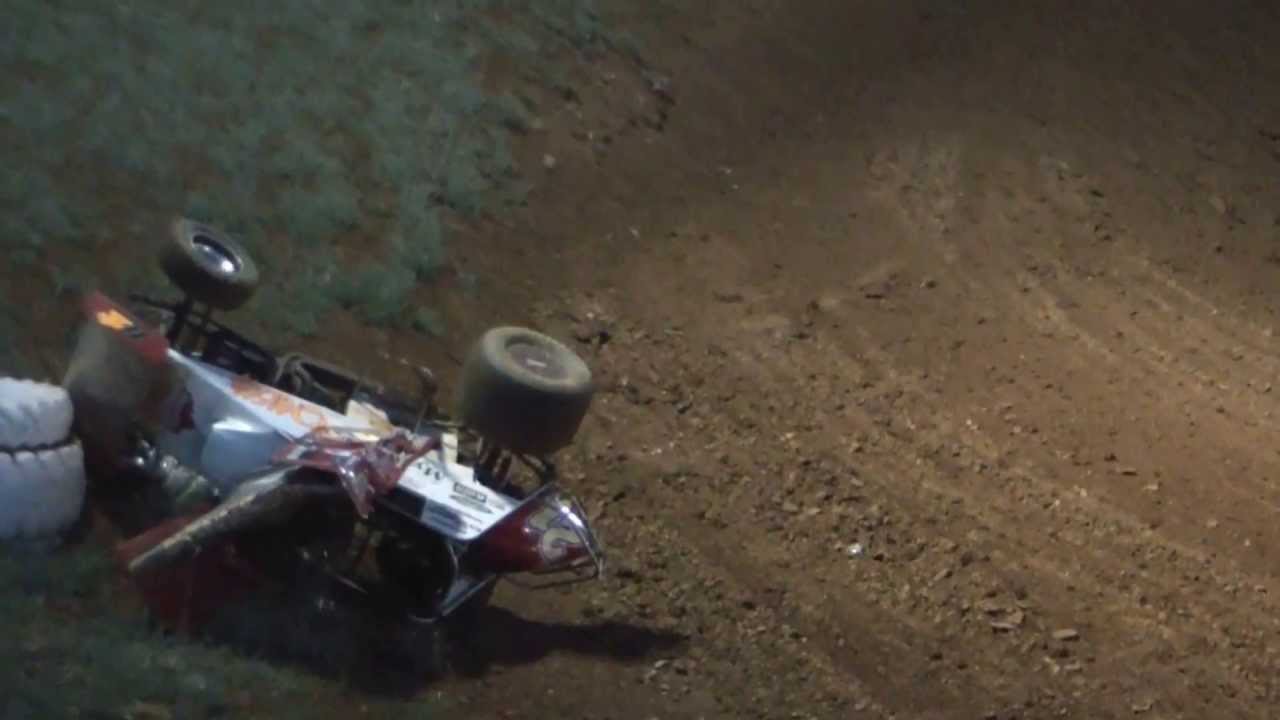 Placerville Speedway 410 Sprint Car Flip