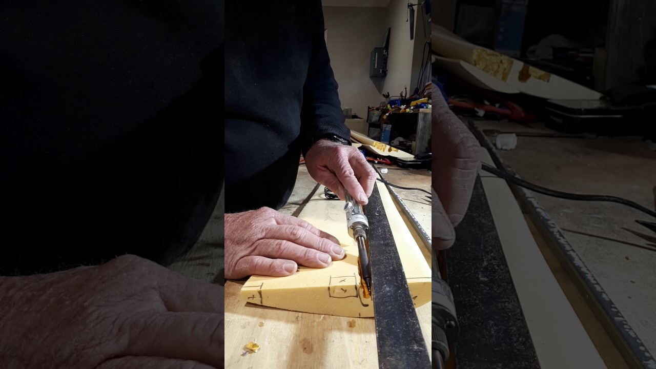 Building a AWS 28 wing Adding a spar to a foam wing pt 1