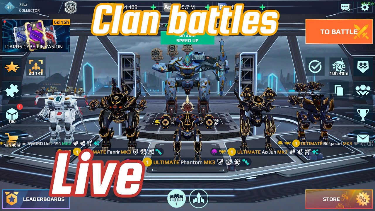 Clan battles | GamePlay | LiveStream | War Robots