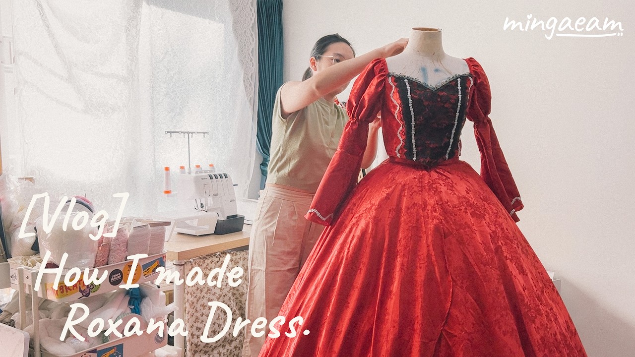 How I Made Roxana’s Red Dress🌹 | Custom Cosplay Commission Vlog 🧵