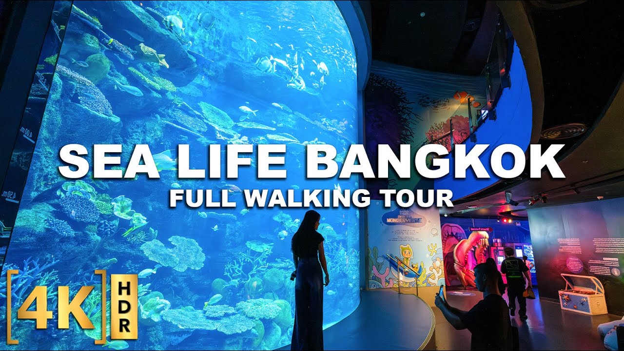 SEA LIFE BANGKOK - The Biggest and Most Beautiful Aquarium in the City! | Walking Tour | Thailand