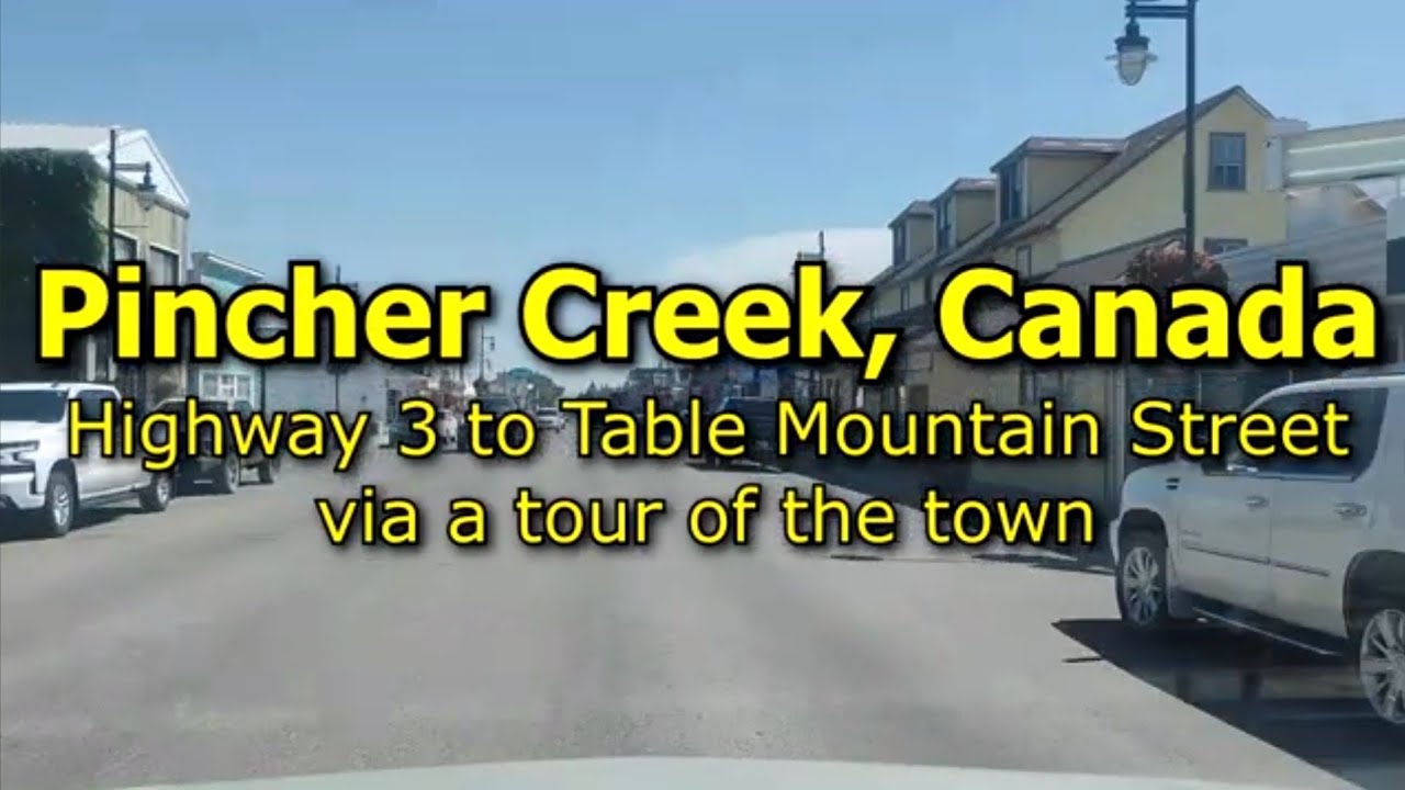 Pincher Creek, Canada - A quick tour of the town from highway 3 and back