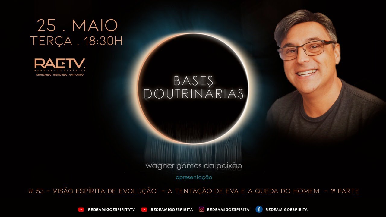 #53 Visão espírita de evolução  - A tentação de Eva e a queda do homem - 1ªparte com Wagner Paixão