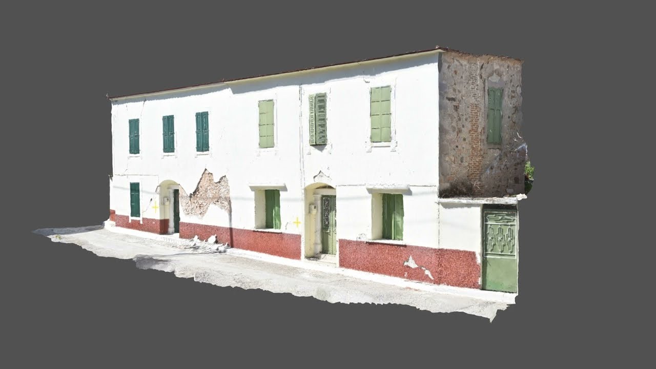 3D Animation of building from segment B6_D8_01 in Vrisa Lesvos