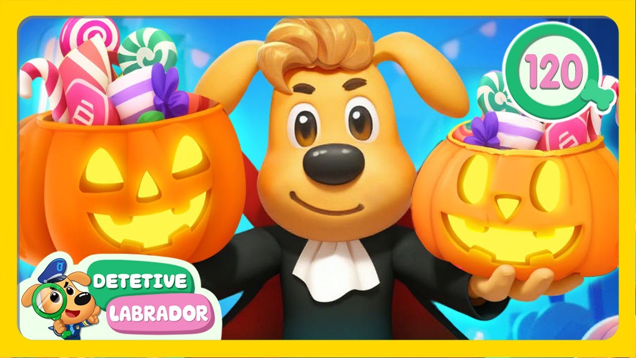 Viva! Halloween! 🎃 Historinha Engraçada do Detetive Labrador 🔍 Desenhos Animados