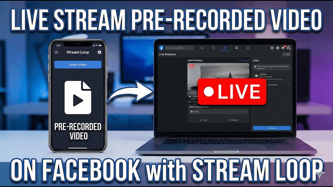 Stream Loop App Tutorial: How to Live Stream Pre-Recorded Video on Facebook