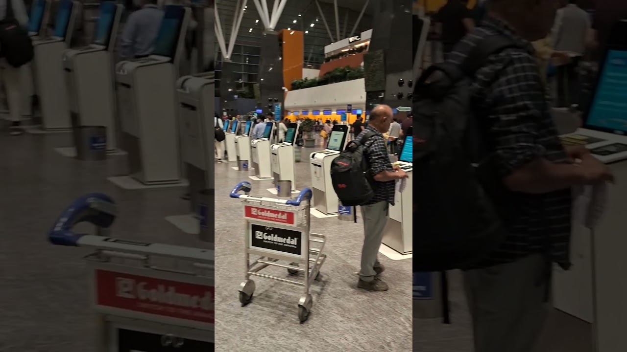 Bengaluru Airport Boarding Pass and Baggage Tag Printing Kiosk #bangalore #airport #indigo #flight