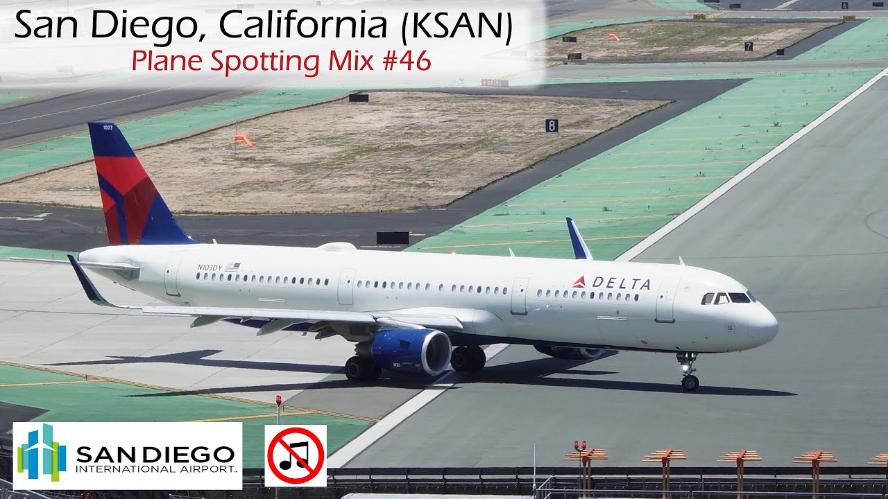 Plane Spotting Mix (No Music) #46, San Diego International Airport, Lindbergh Field (KSAN)