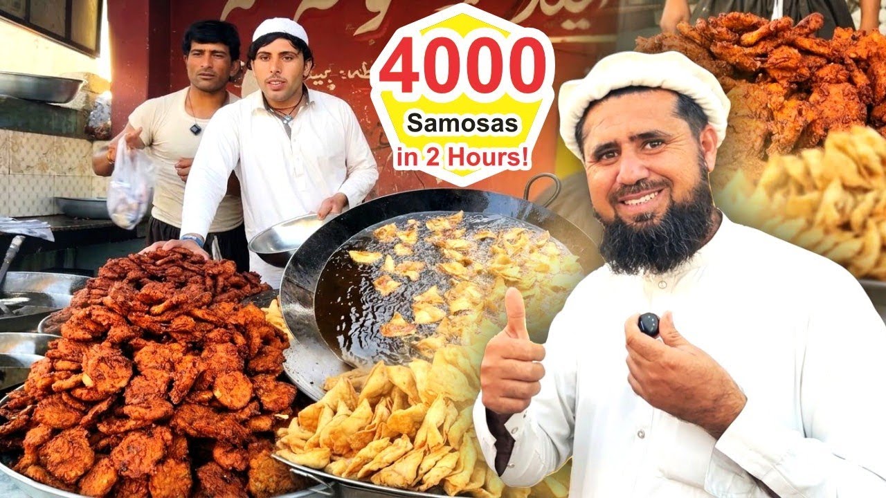 4000 Samosas Sold in 2 Hours 😳 | Karak Ke Mashhoor Pakoray
