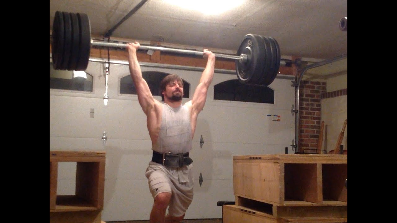 125kg (275lbs) Box Jerk Triple in Sneakers