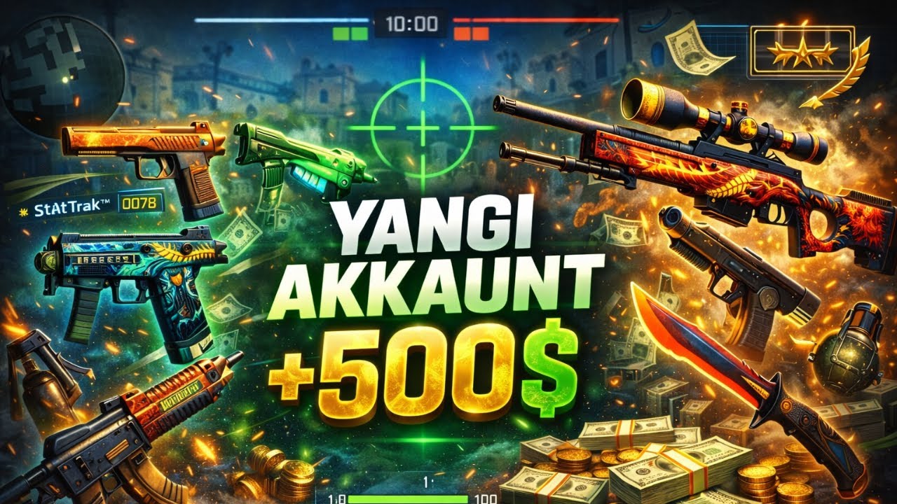 YANGI AKKAUNT//+500$//CS2//BAXTIYAROVICCS