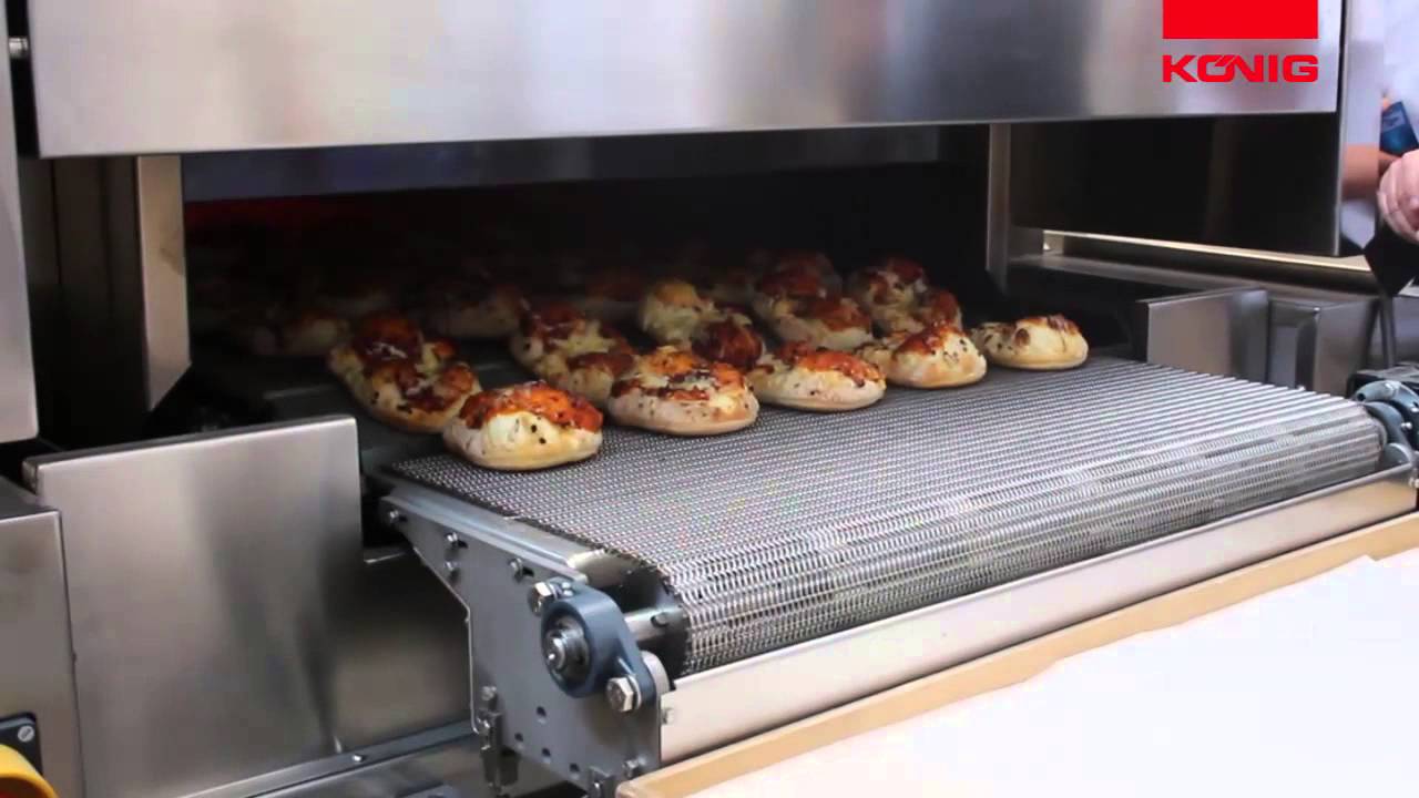 Koenig - SDD EOS - High temperature tunnel oven - Hochtemperatur Tunnelofen - pizza pieces