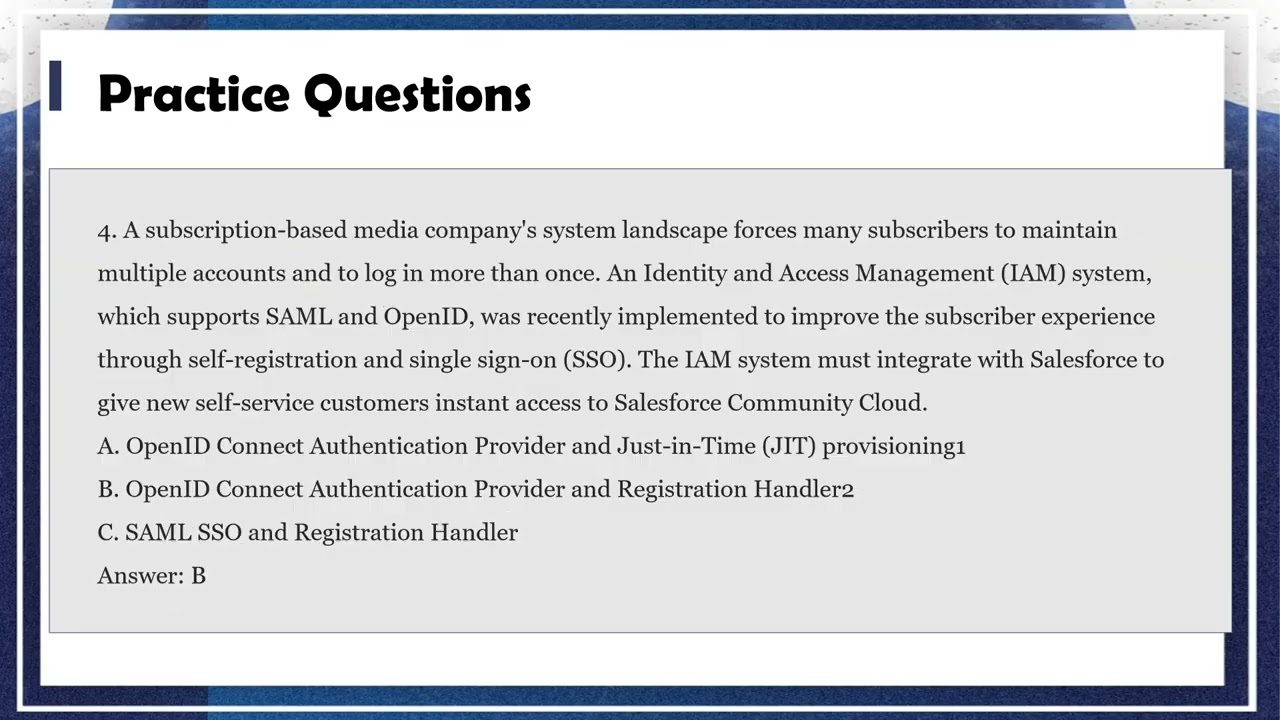 Salesforce Certified Platform Integration Architect (Plat-Arch-204) Prep Guide | Practice Questions