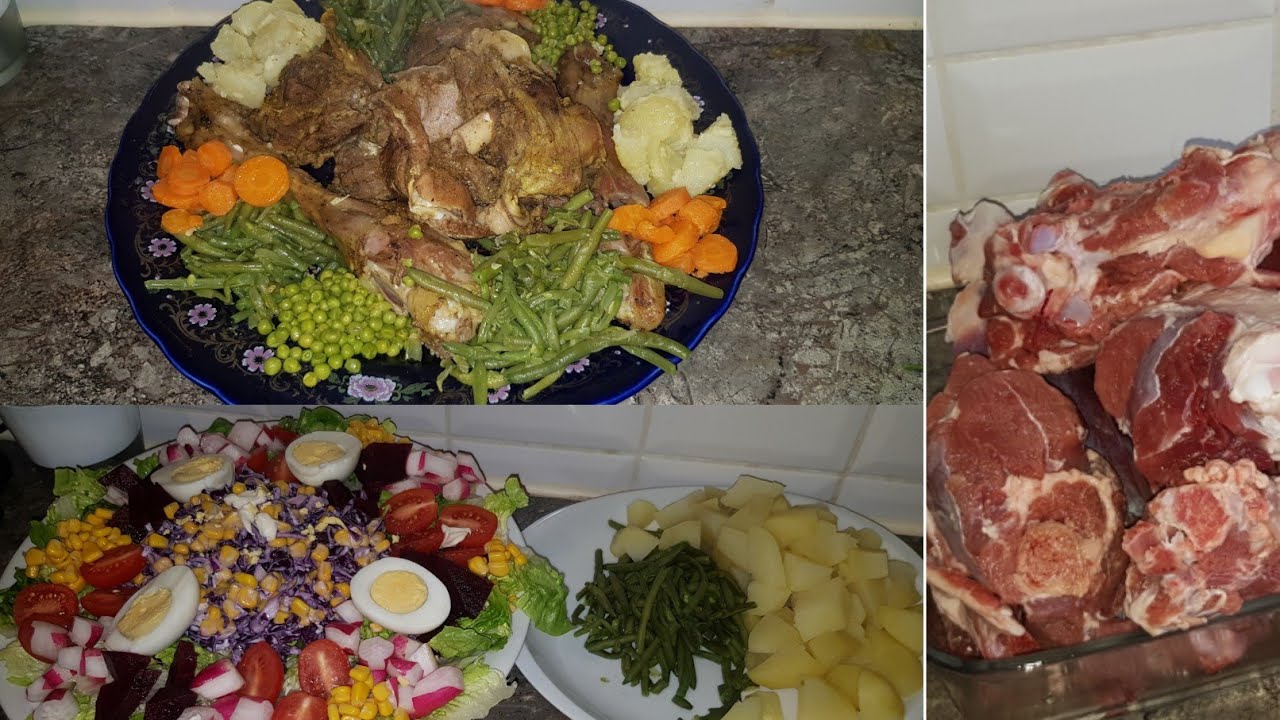 #ROUTINE #RECETTES Plat de viande et salade facile🥗 : طبق لحم وسلطة صحي وسهل وسريع للعشاء والغداء
