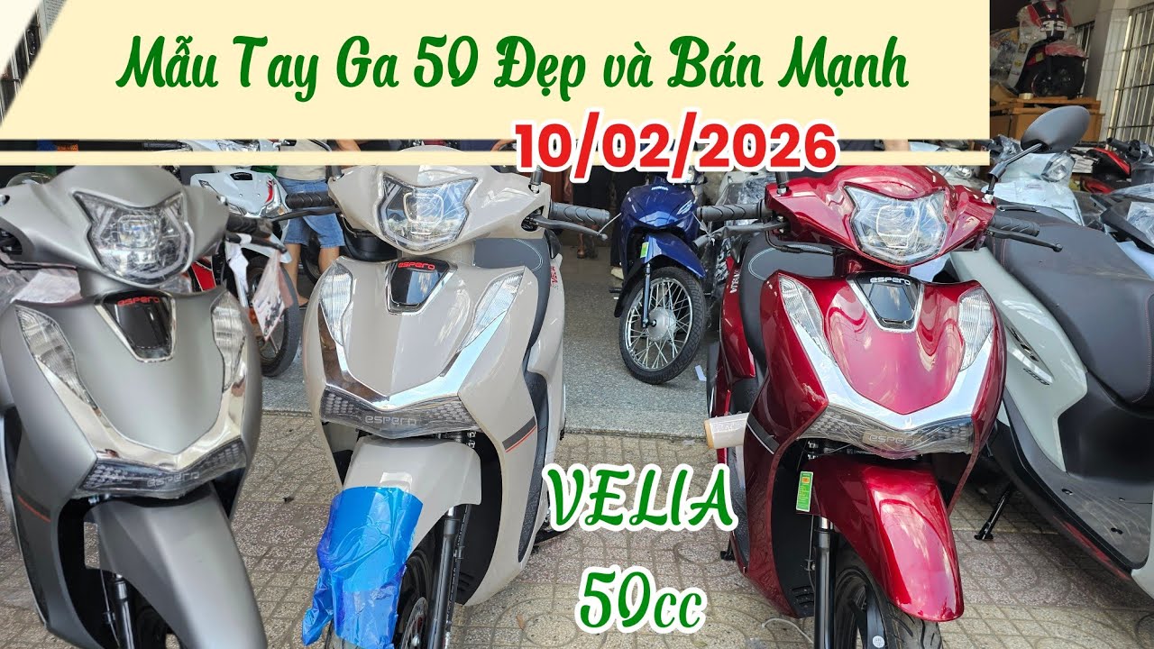 Xe tay ga 50cc đẹp bán mạnh giáp tết 2026 tại CH Mai Duyên Sóc Trăng(cũ). Khải phạm #50cc #espero 