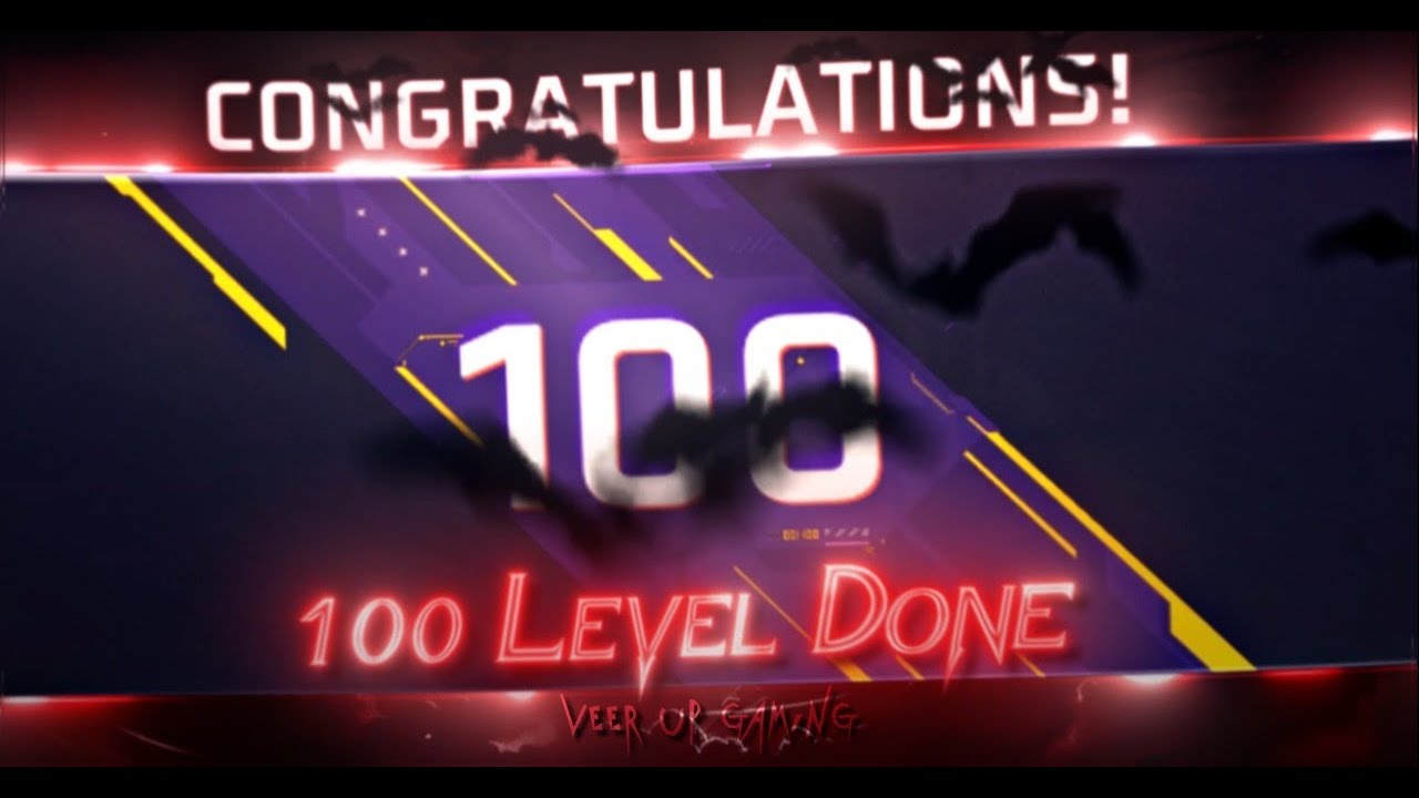 Alhamdulillah 100 lvl DONE ❤‍🩹In Free Fire🔥Top 5 high level complete 💯🔥#veerupgaming#100levelplayer