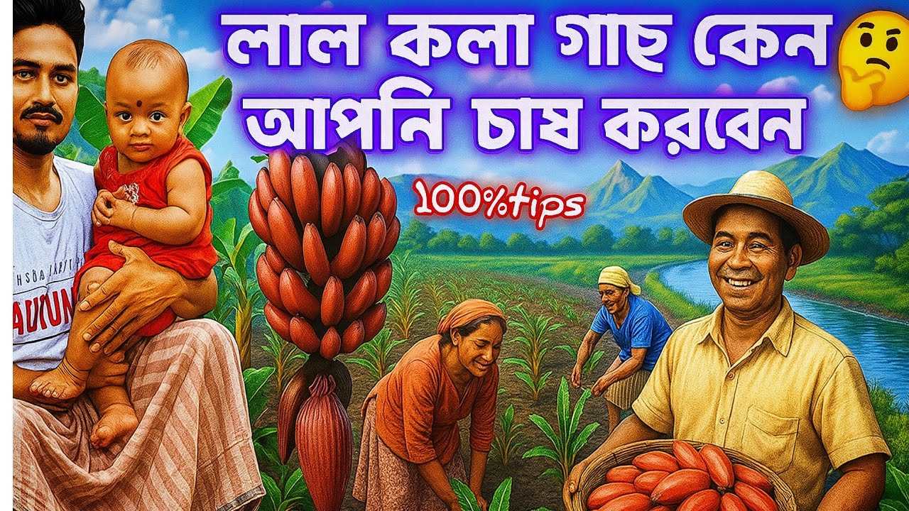 লাল কলা চাষ করা আপনার অবশ্যই দরকার। ১০০%লাভ জনক। কিভাবে লাগাবেন লাল কলা ❤️