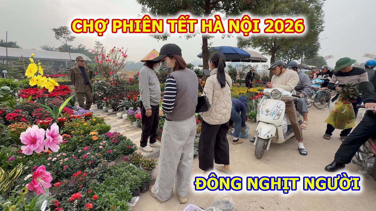 CHỢ PHIÊN TẾT HÀ NỘI 2026 ĐÔNG CHƯA TỪNG THẤY