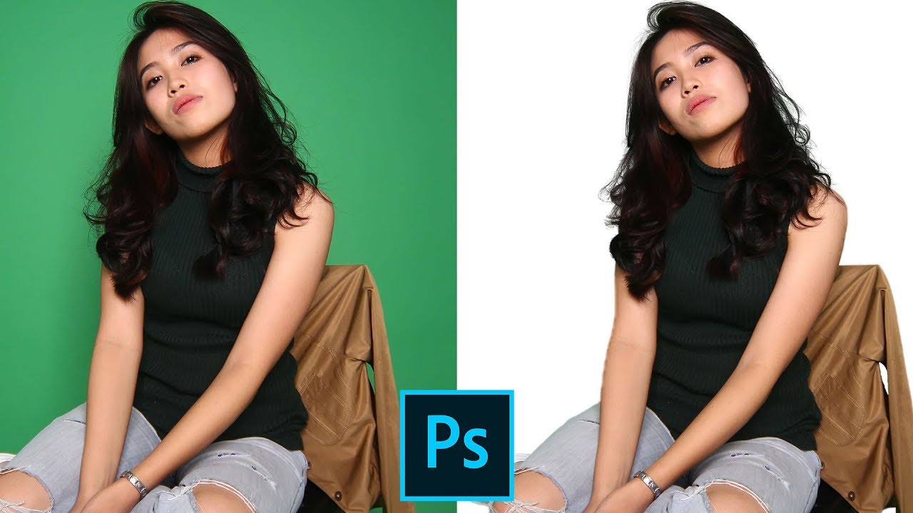 Remove Green Screen from Background in Photoshop cc | Adobe Photoshop in Urdu & Hindi