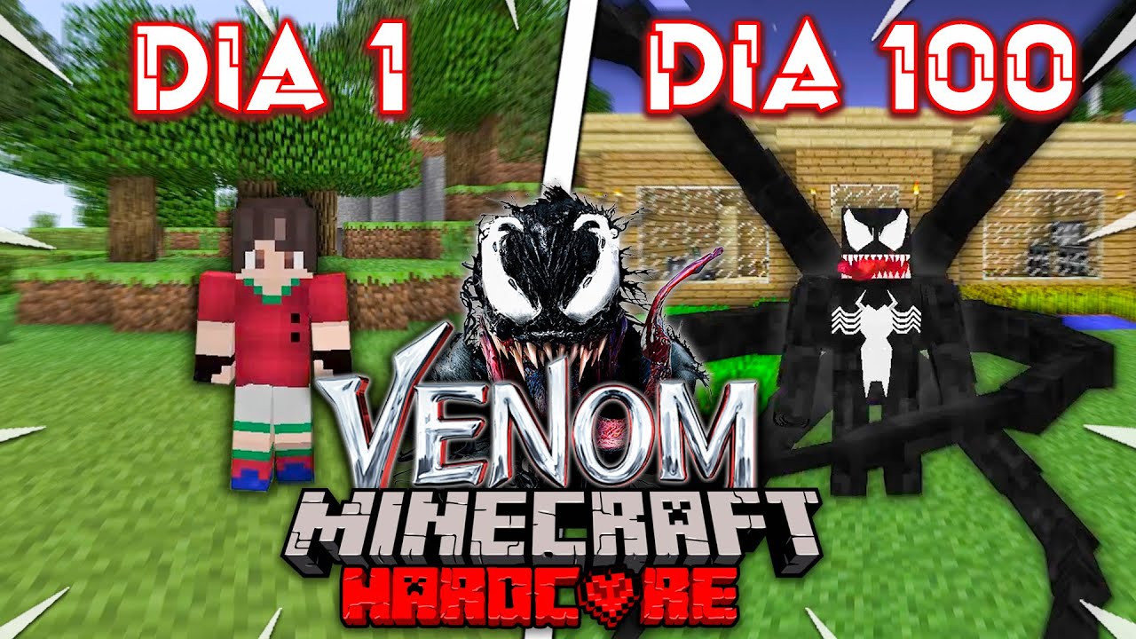 🕸️SOBREVIVÍ 100 Días SIENDO VENOM en Minecraft HARDCORE...esto fue lo que pasó #100dias #SuperHéroes
