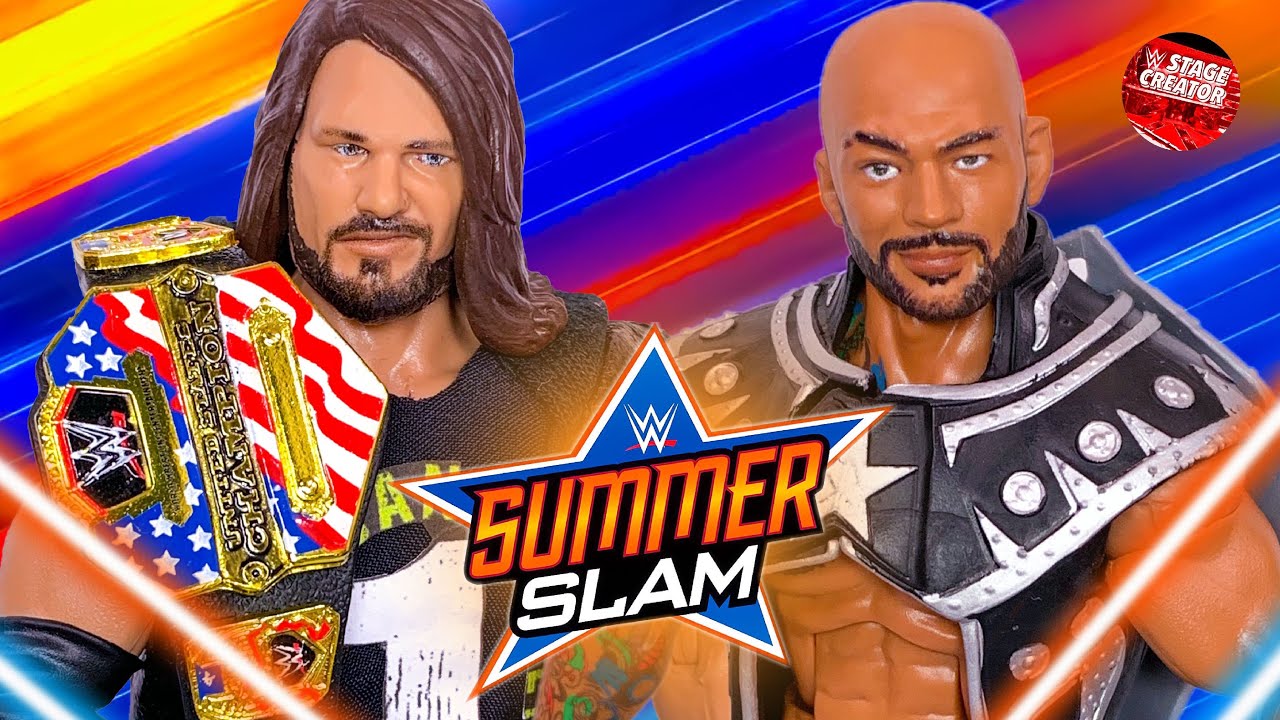 МАТЧ ФИГУРОК ЭЙ ДЖЕЙ СТАЙЛЗА ПРОТИВ РИКОШЕТА ЗА ЧЕМПИОНАТ США В WWE! WWE SUMMERSLAM 2019!