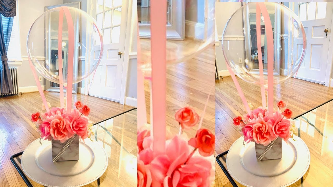 Hot AIR balloons CENTERPIECE, DIY Baby Shower decorations