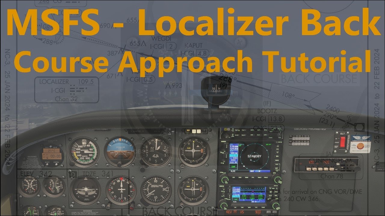 MSFS - In-depth Localizer Back Course Approach Tutorial (AH IFR flt lesson 11)