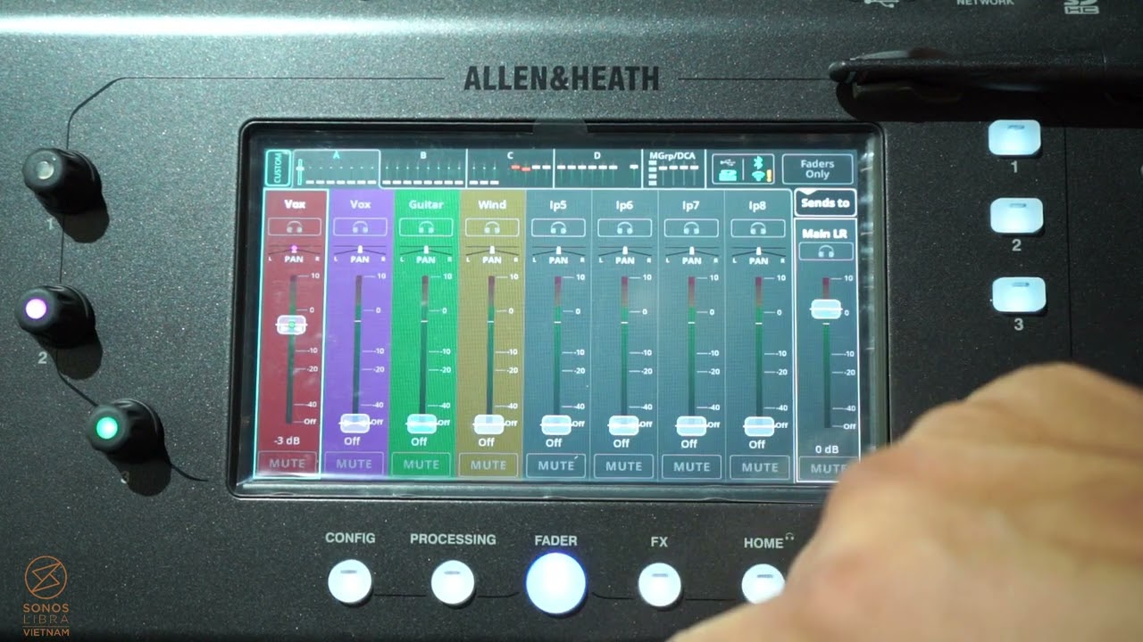 Hướng Dẫn Sử Dụng Mixer kỹ thuật số Allen&Heath CQ Series. Phần 4 Gửi tín hiệu