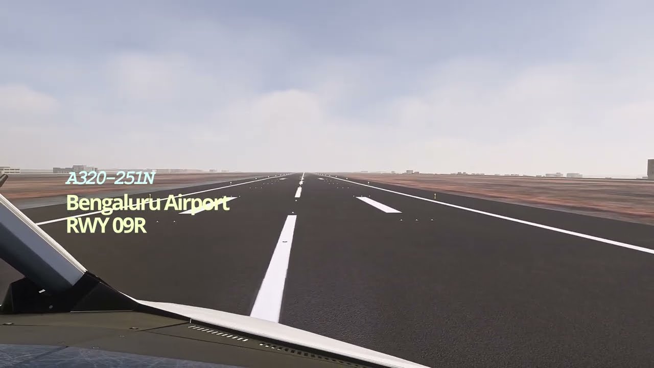 STATIC TAKEOFF | A320-251N | BENGALURU RWY 09R | BEAM EYE TRACKER | FSREALISTIC PRO | MSFS 2020