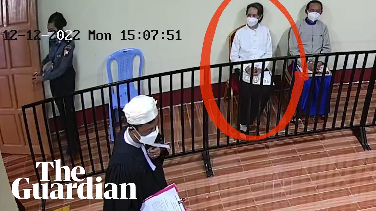 Leaked footage shows Aung San Suu Kyi inside Myanmar courtroom