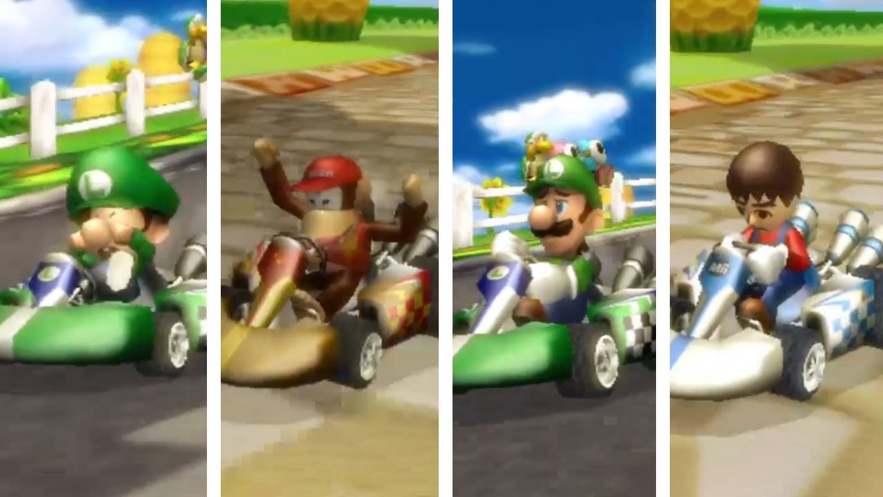 Mario Kart Wii - All Characters Losing Animations (11th Place)