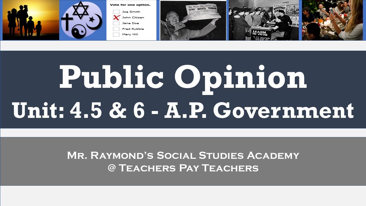 AP Government Topics 4.5 & 6 - Public Opinion  [Everything You Need to Know]