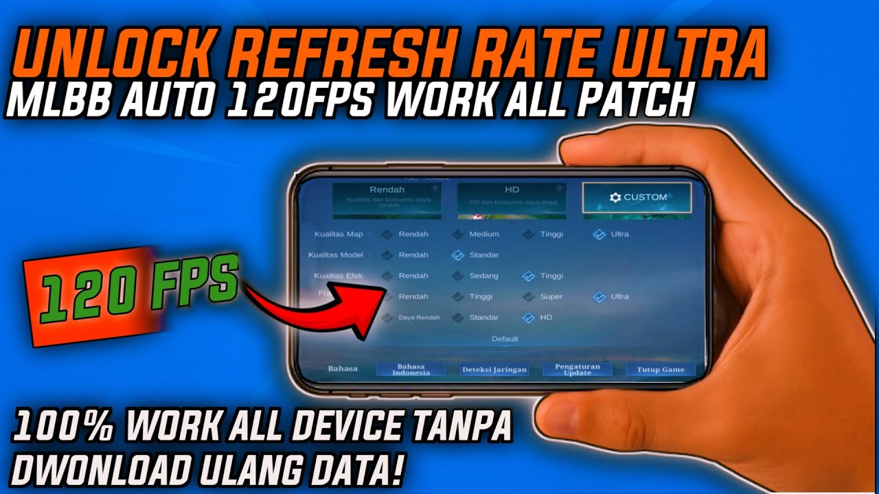 CARA TERBARU! Unlock Ultra Graphics MLBB + 120FPS Semua Device (All Patch!)